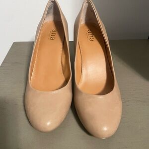Heather Anna tan wedges. Size 8.5.